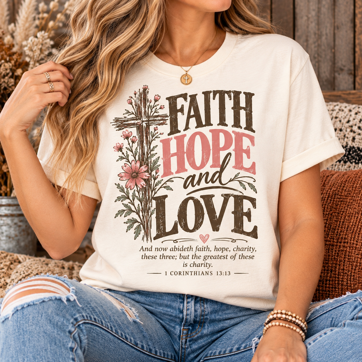 Faith, Hope, and Love Graphic Tee