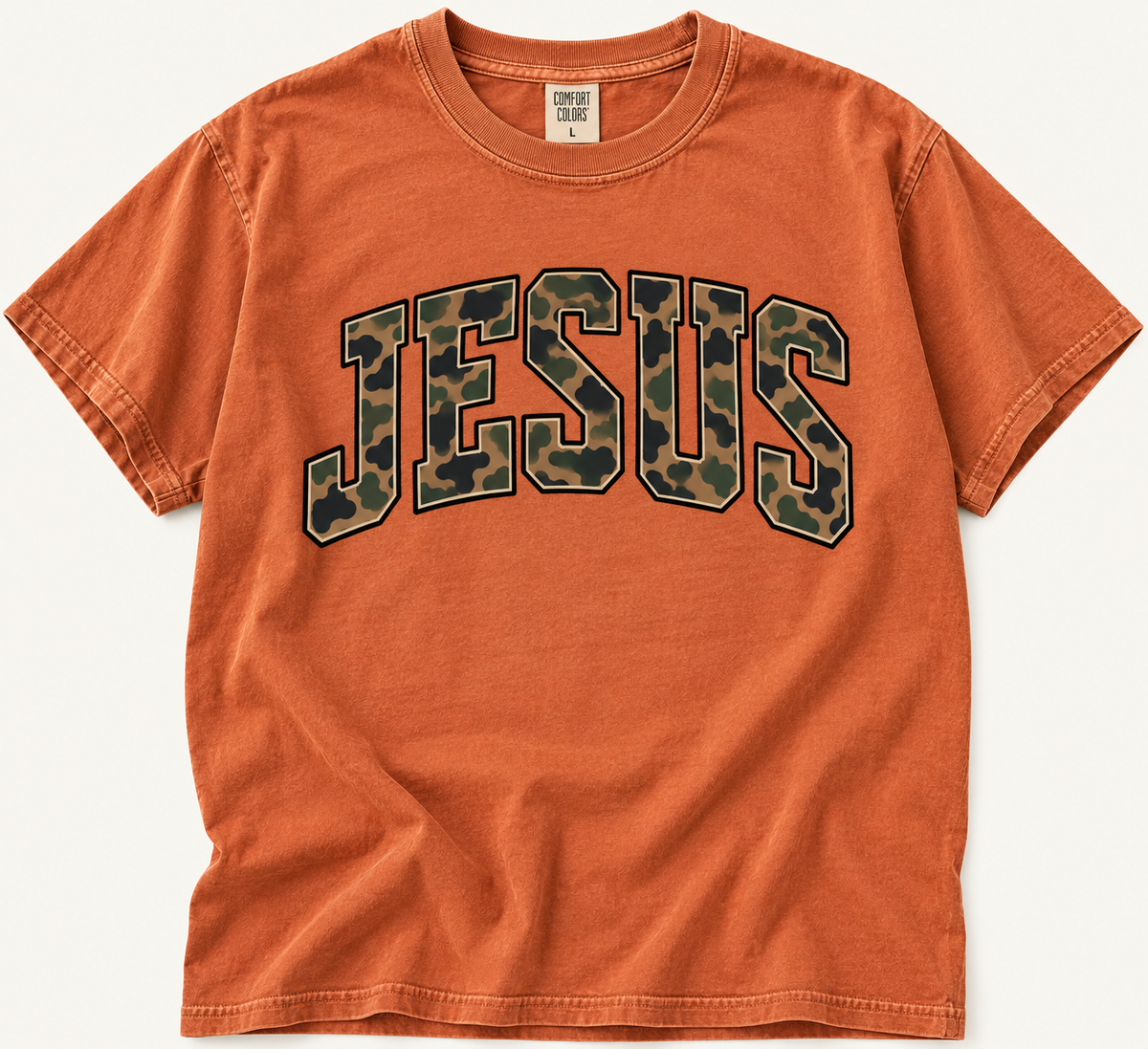 Camo Jesus Graphic Tee