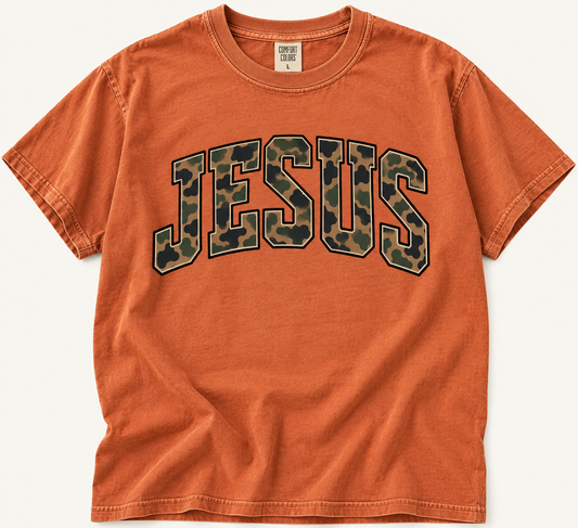 Camo Jesus Graphic Tee